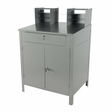 Vestil Shop Desk Cabinet Style 49" Height with Built in Lock Doors SHOP-DC